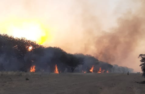 Se contuvo un incendio en Luan Toro