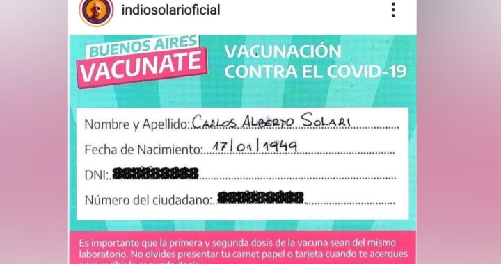 El Indio Solari se vacunó contra el covid: “desconfiar de la ciencia rusa es realmente un atrevimiento”