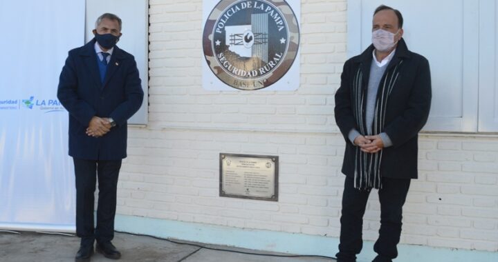 di Nápoli y Lara inauguraron obras en el Destacamento y la Base Uno de Seguridad Rural en Naicó