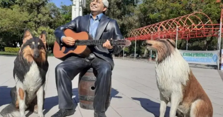 En una provincia del norte instalaron una estatua de Alberto y Dylan