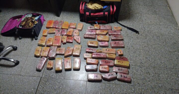 Secuestraron cerca de 34 kilos de marihuana en el Puesto Caminero de Catriló