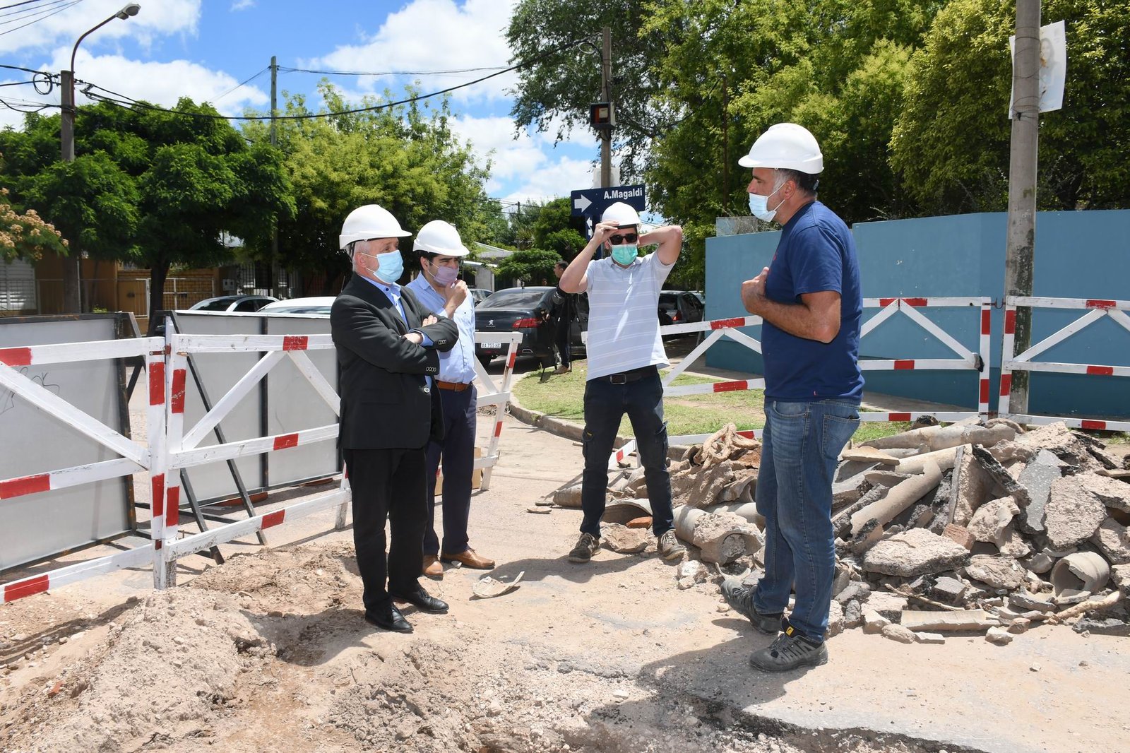 Obras Públicas inspeccionó obras de saneamiento en Santa Rosa