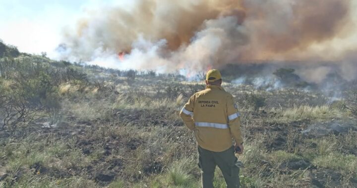 Brigadistas controlaron incendio en zona rural de General Acha