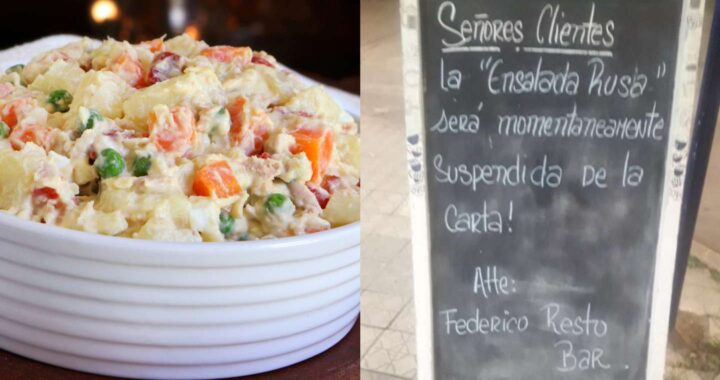 Ahora un restaurant dejó de vender ensalada rusa en repudio a la guerra