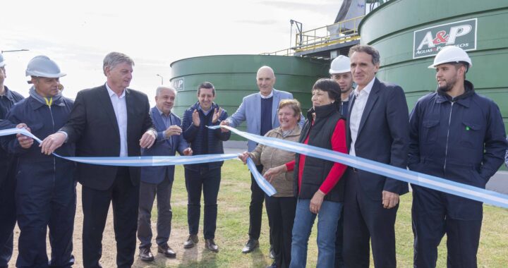 Se inauguró la planta de tratamiento de líquidos cloacales de Trenel