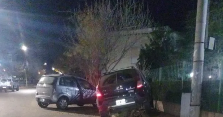 Con unas copas de más: Una conductora borracha chocó contra un árbol y un auto estacionado; pasó en Santa Rosa