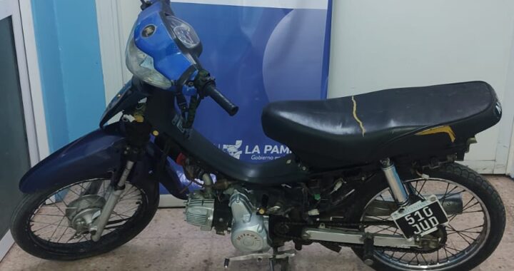 Santa Rosa: Recuperaron una moto que tenía pedido de secuestro desde hacía un año