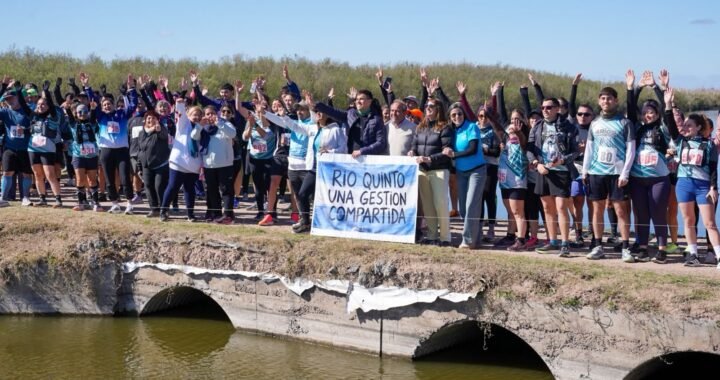 El río Quinto fue el protagonista de una carrera que también puso en agenda los excesos de agua